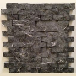 1" x 2" Brick Splitface Taurus Black