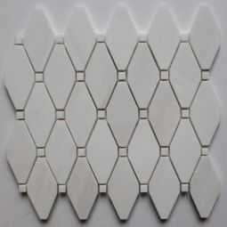 Clipped Diamond Bianco Venato with Bianco Venato Dot