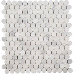 Penny Round Bianco Carrara